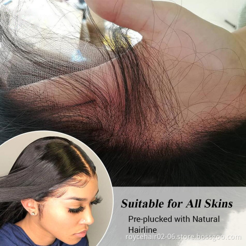 Hot Selling Virgin Hair HD Lace Wigs, Cheap 100% Brazilian Human Hair Pre Plucked Glueless Straight Hair Lace Front Wig